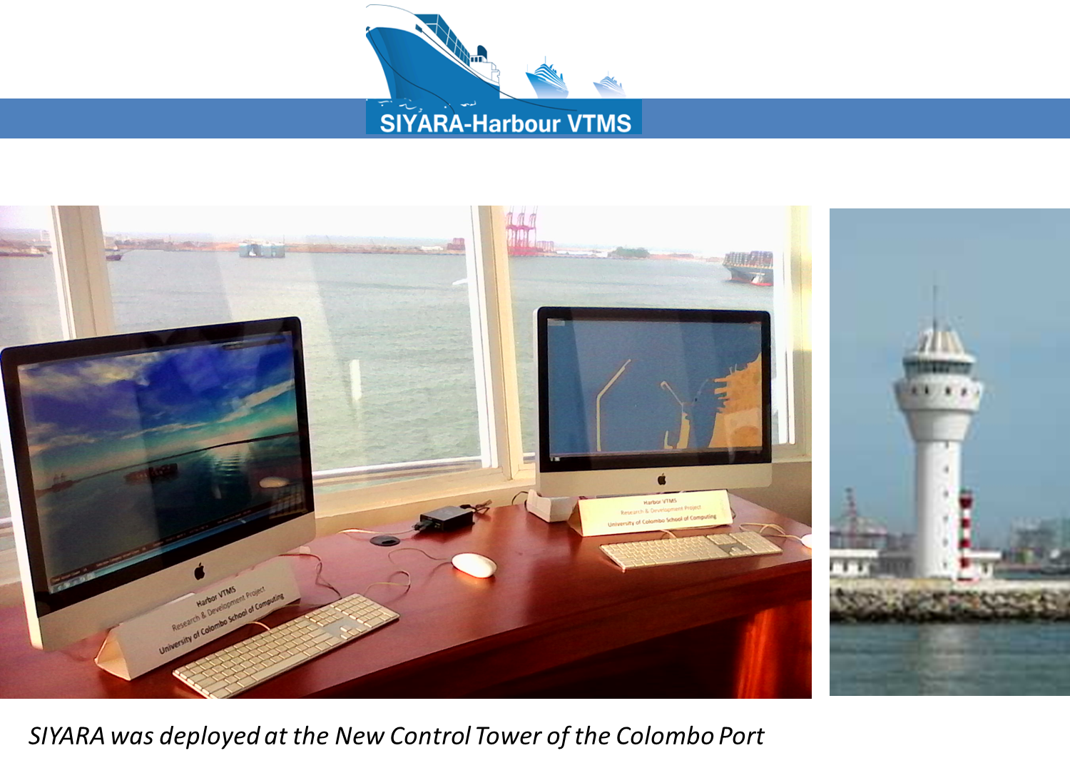 Operational station view with Siyara monitoring at Colombo Port.